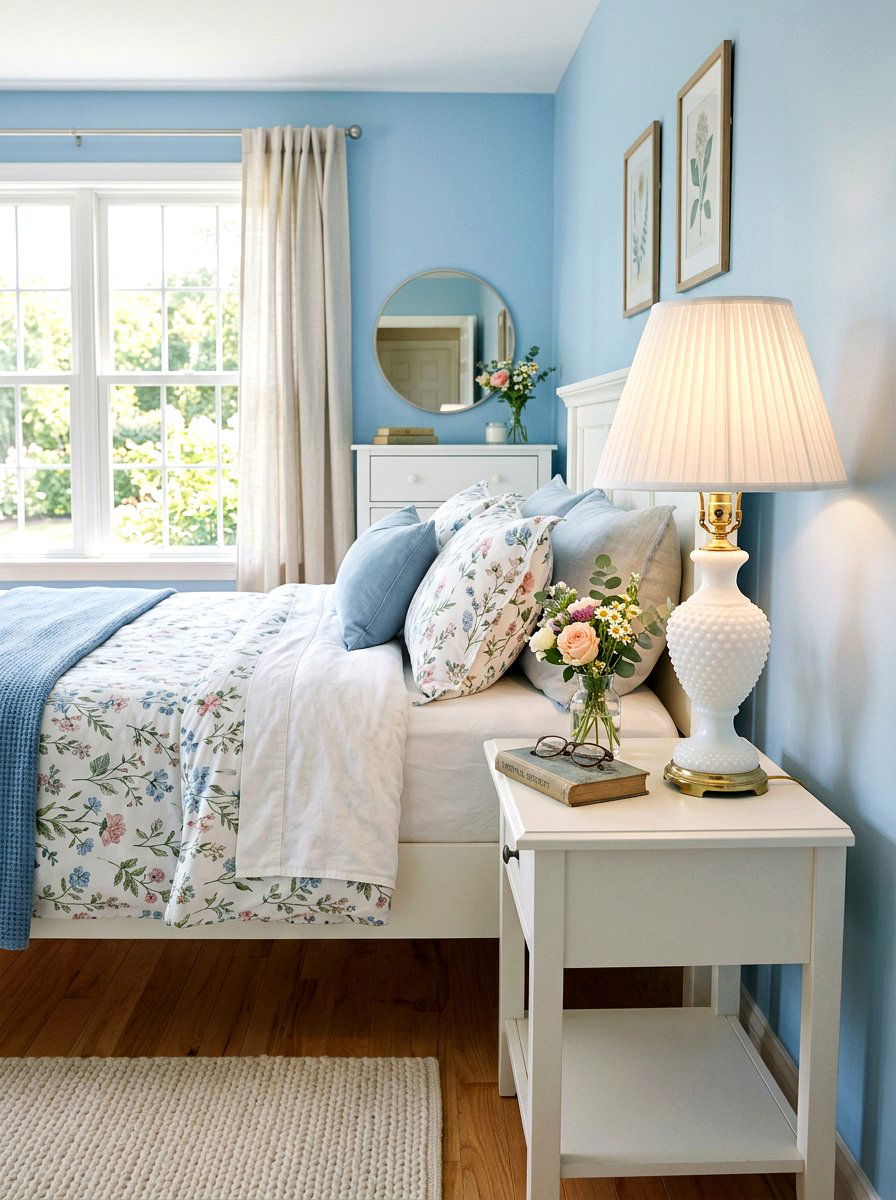 Milk Glass Lamp - 25 Spring Milk Glass Decor Ideas