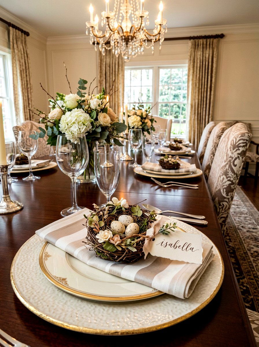 Mini Bird Nest Name Tag - 25 Spring Name Tag Ideas