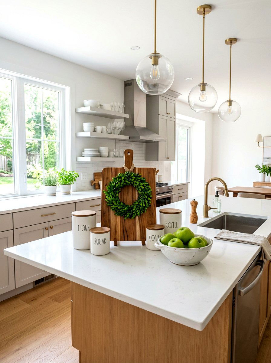 Mini Boxwood Wreath - 25 Spring Cutting Board Decor Ideas