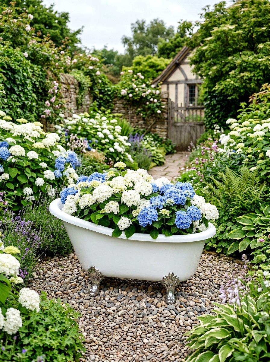 Mini Clawfoot Bathtub - 25 Spring Vintage Planter Ideas
