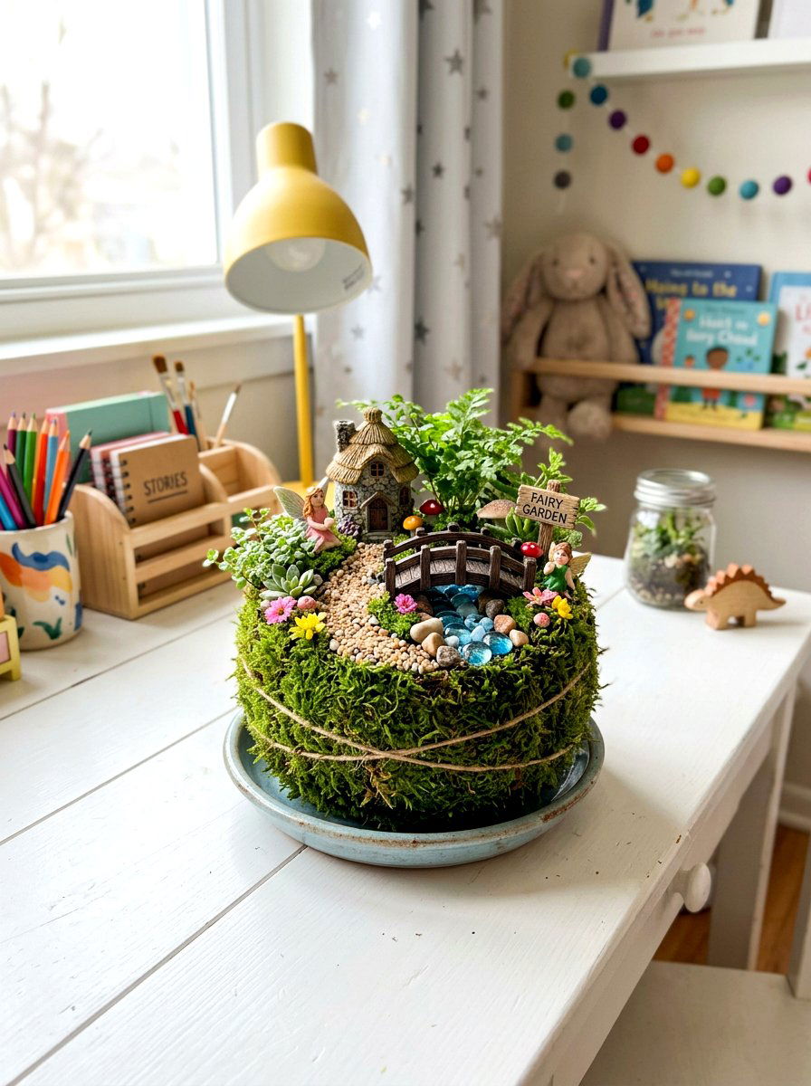 Mini Moss Ball Fairy Garden - 25 Spring Moss Ball Plant Ideas