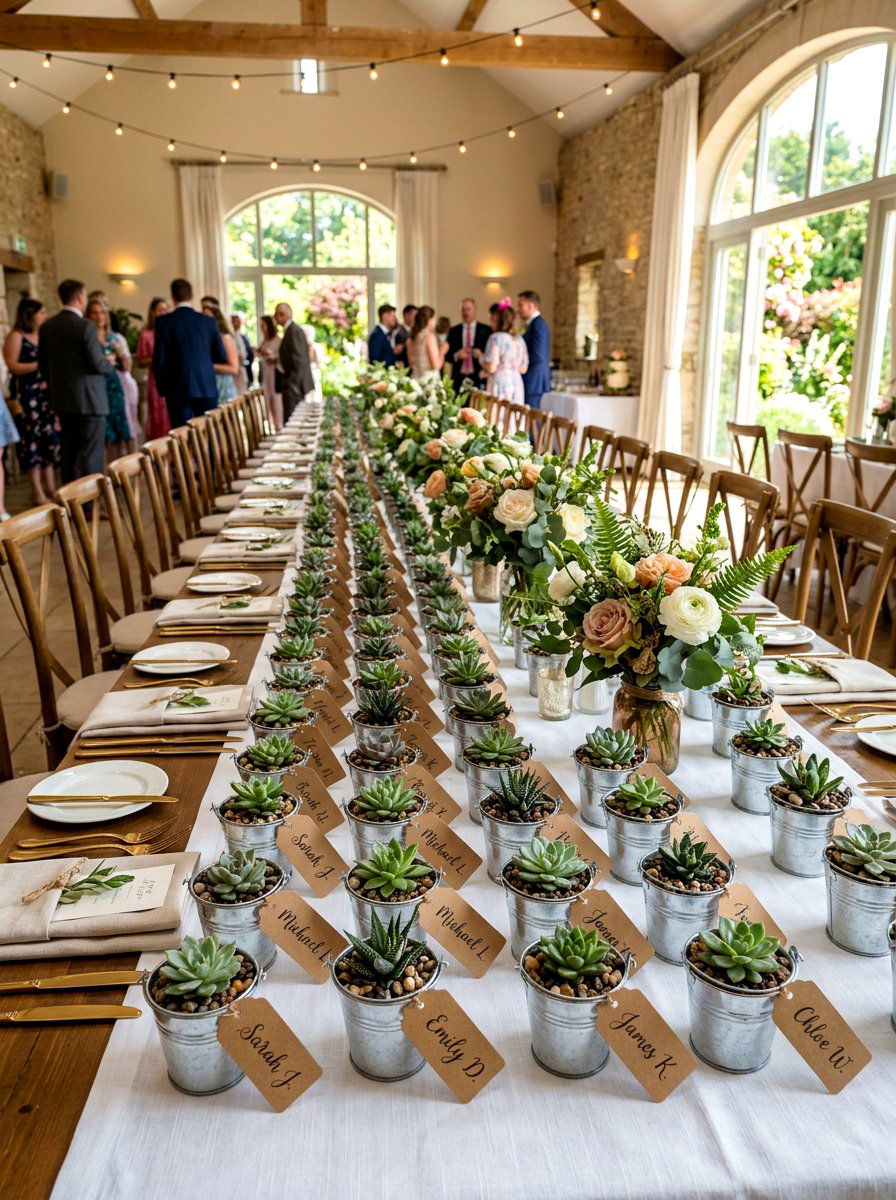 Mini Tin Bucket Party Favors - 25 Spring Tin Bucket Planter Ideas