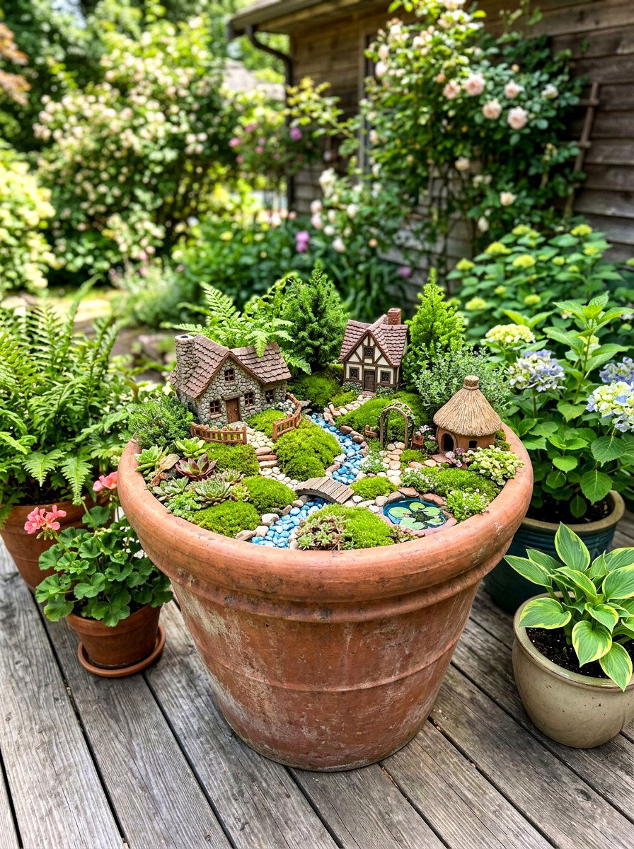 Mini terracotta pot fairy garden - 25 Spring Terracotta Pot Craft Ideas