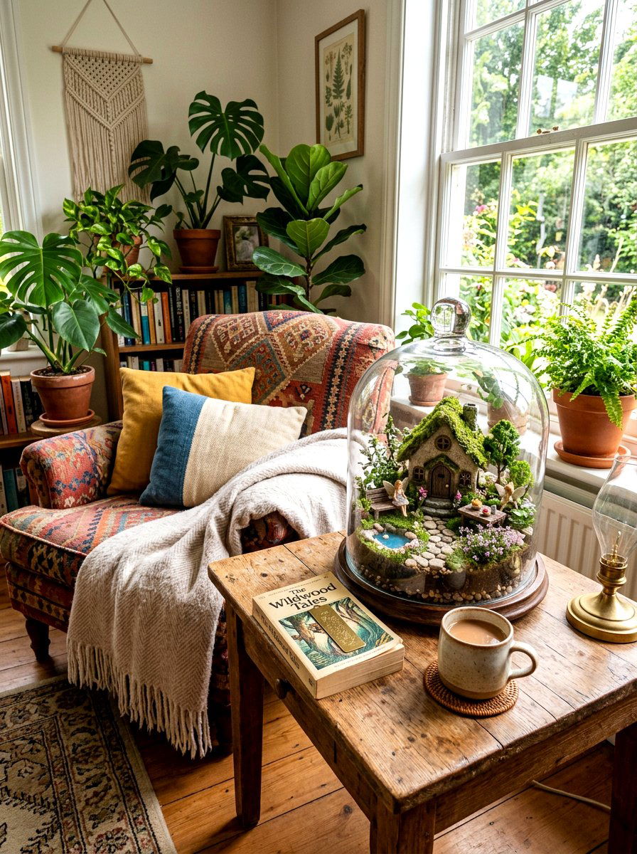 Miniature Fairy Garden - 25 Spring Glass Cloche Ideas