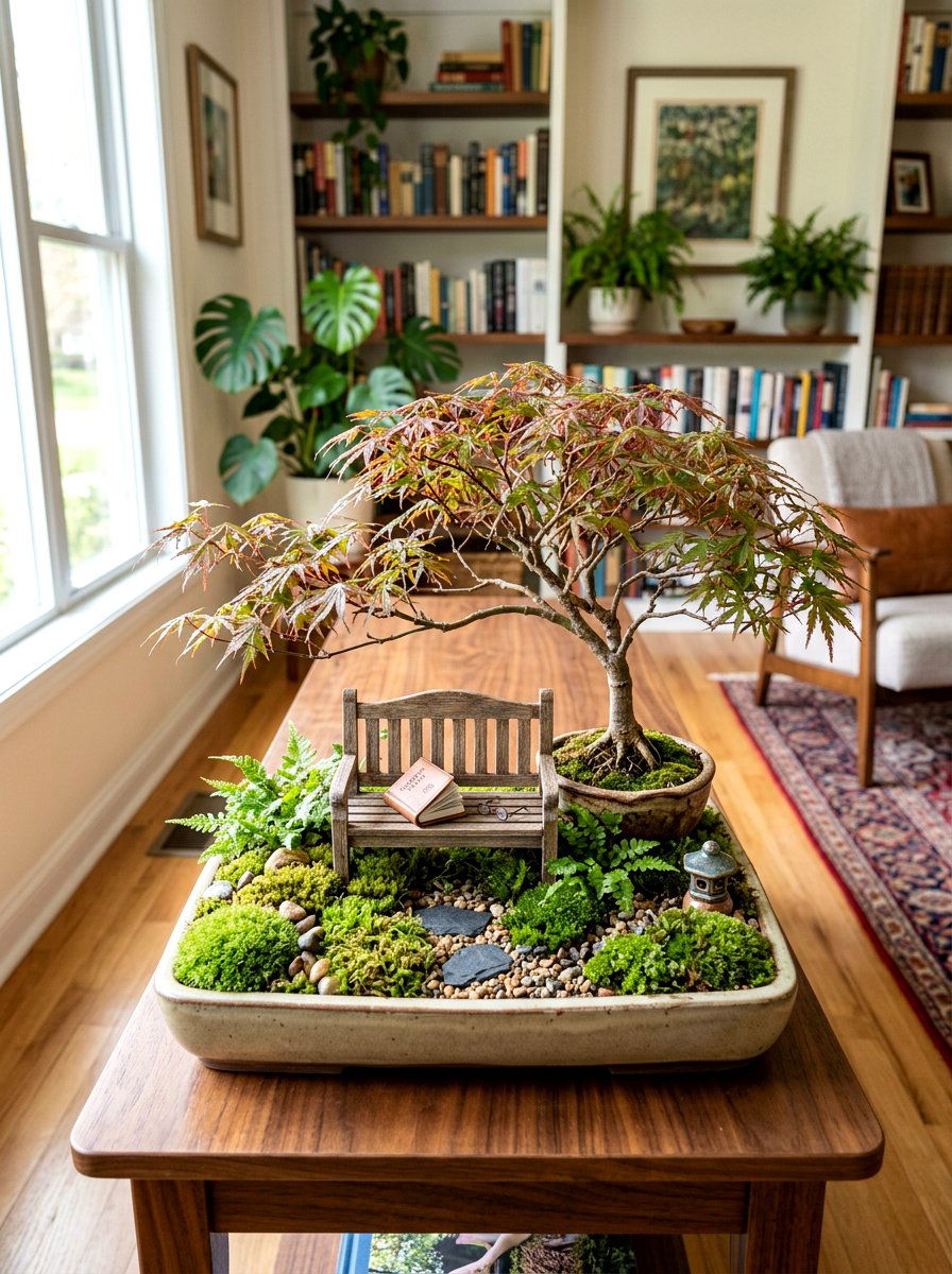 Miniature Garden Bench - 25 Spring Miniature Garden Ideas