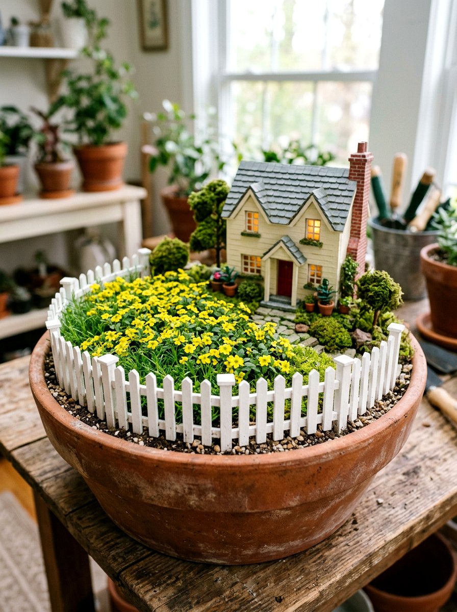 Miniature Picket Fence - 25 Spring Miniature Garden Ideas