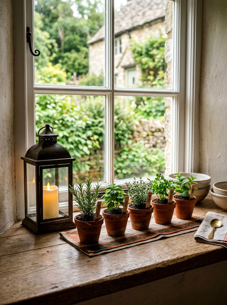 Miniature Pots And Herbs - 25 Spring Lantern Filler Ideas