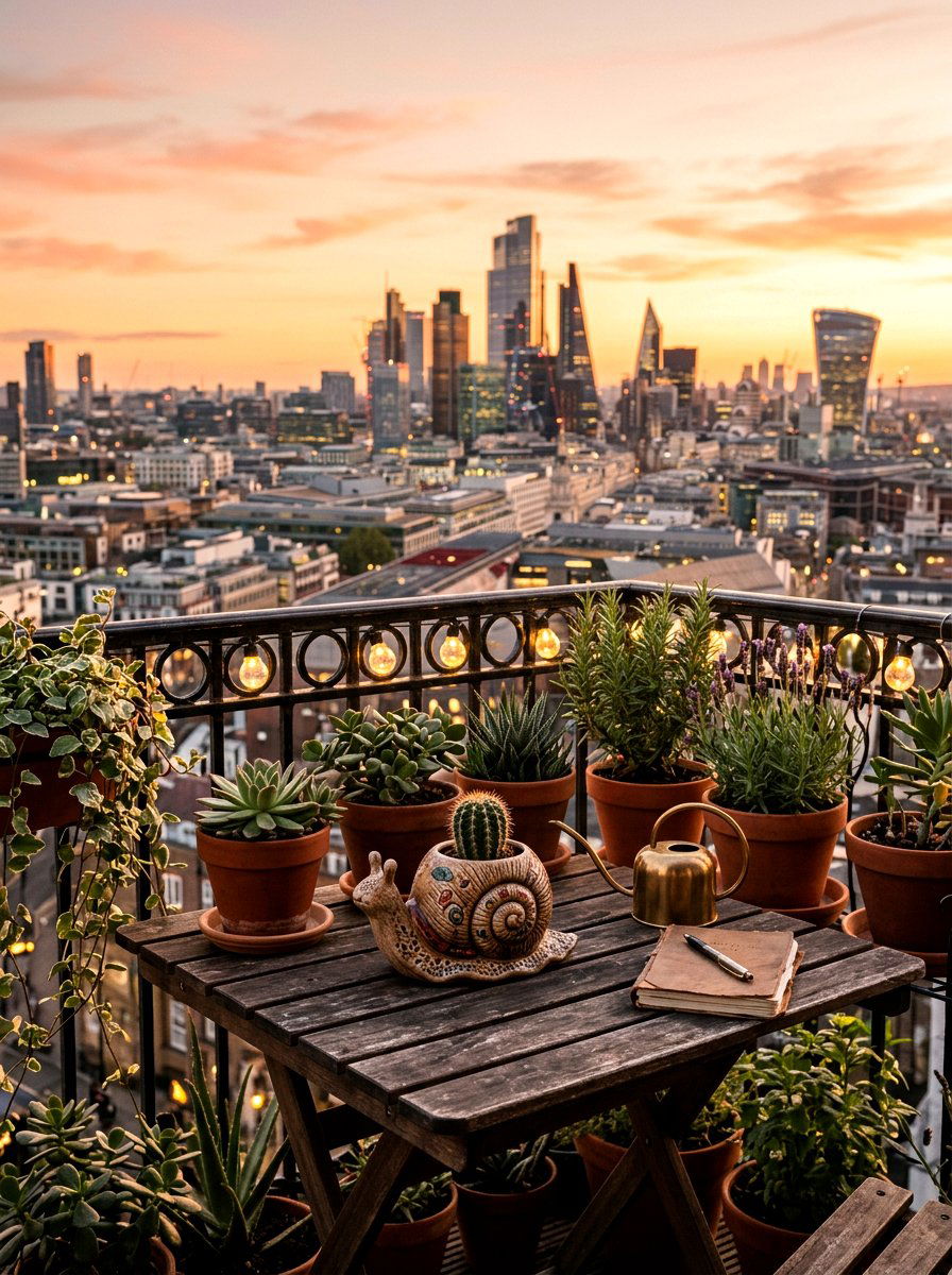 Miniature Snail Pot - 25 Spring Snail Planter Ideas