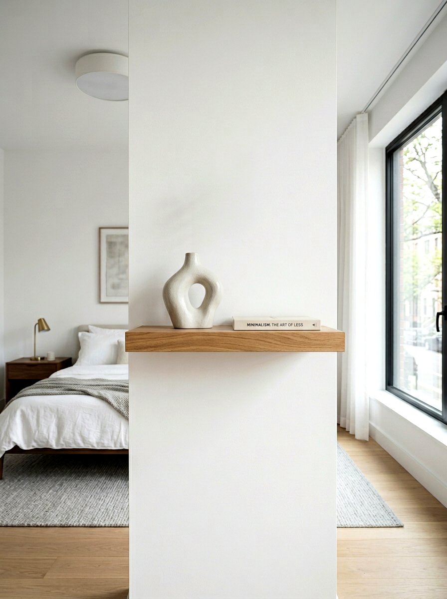 Minimalist Floating Shelf - 25 Spring Bedroom Shelf Ideas
