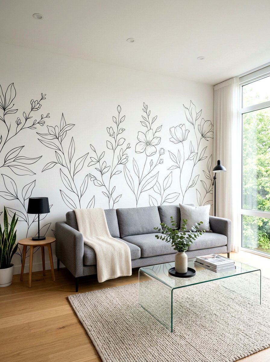 Minimalist Floral Line Art - 25 Spring Botanical Print Ideas