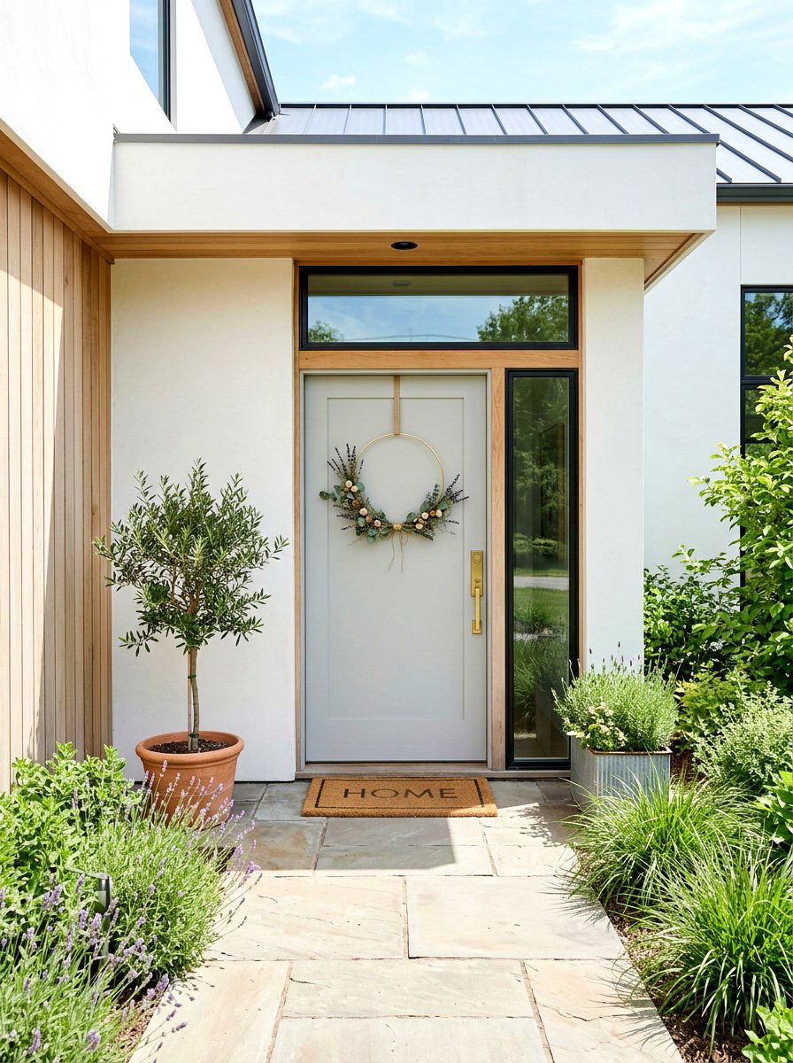 Minimalist Floral Wreath - 25 Spring Minimalist Decor Ideas