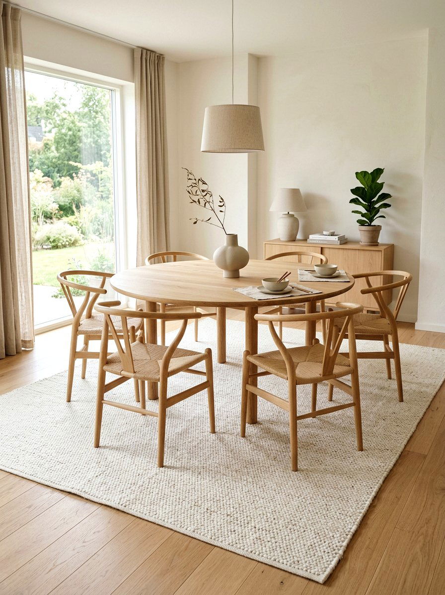 Minimalist Ivory Rug - 25 Spring Dining Room Rug Ideas