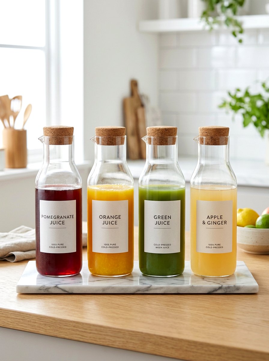 Minimalist Juice Carafes - 25 Spring Mimosa Bar Decor Ideas