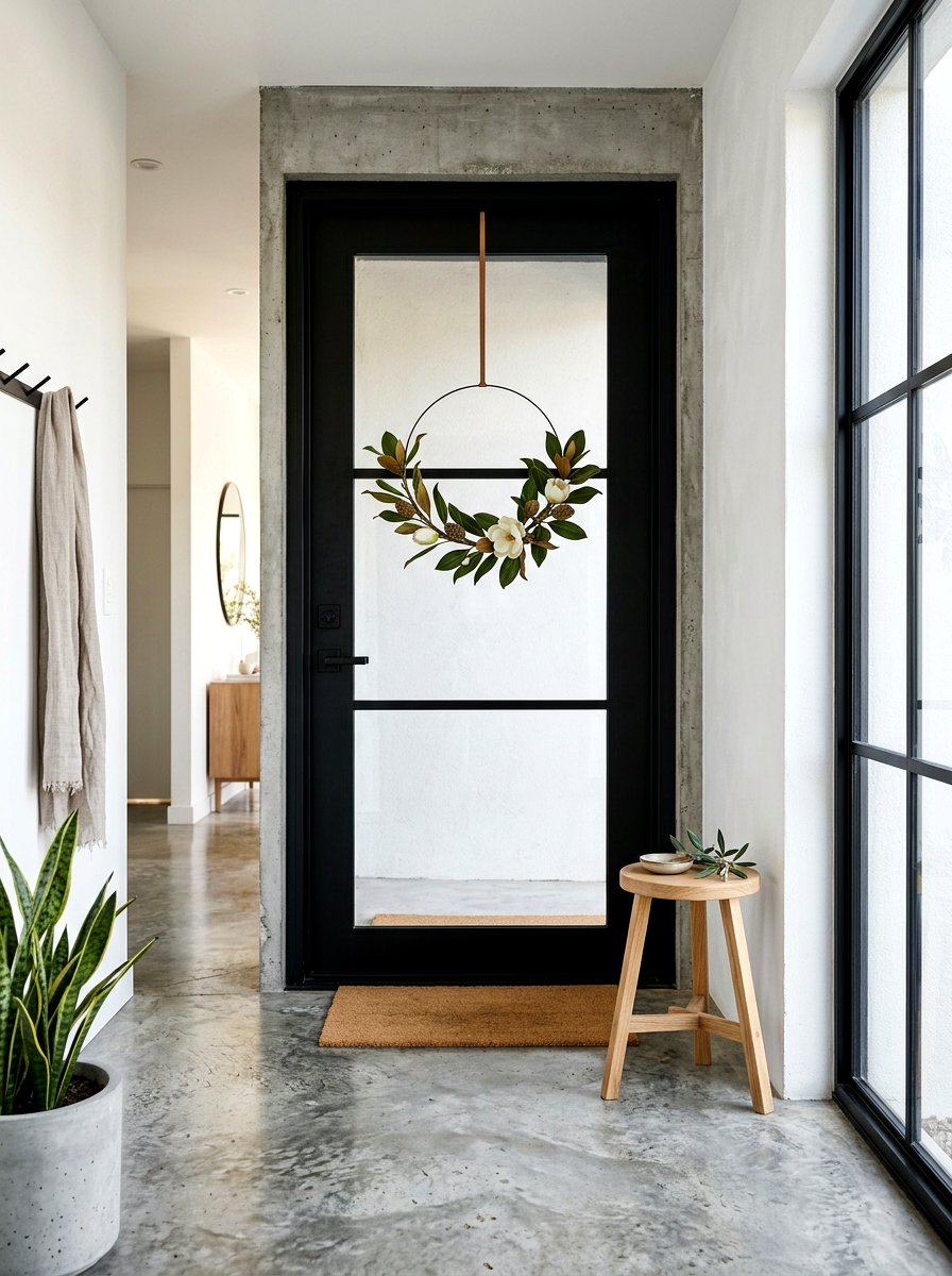 Minimalist Magnolia Wreath - 25 Spring Magnolia Wreath Ideas