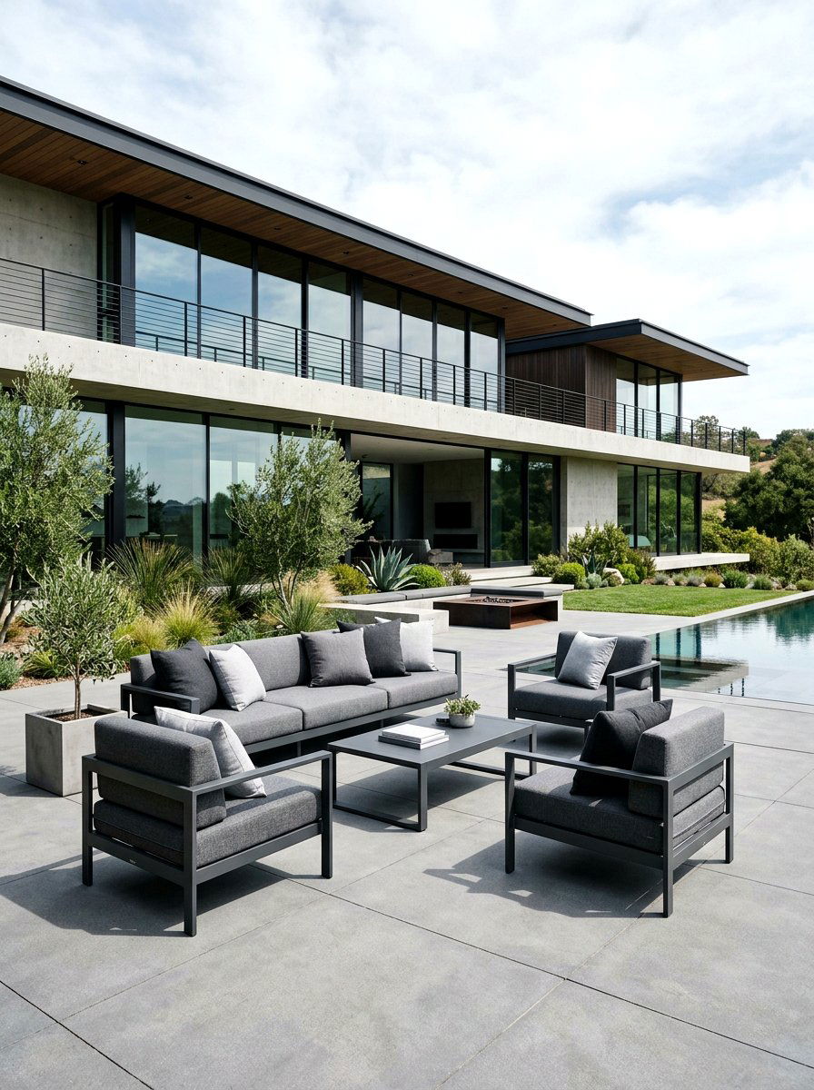 Minimalist Monochrome Patio Cushion - 25 Spring Outdoor Pillow Ideas