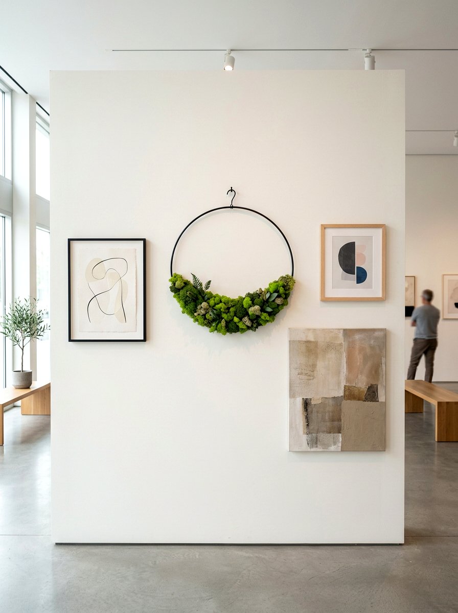 Minimalist Moss Ring - 25 Spring Moss Wreath Ideas