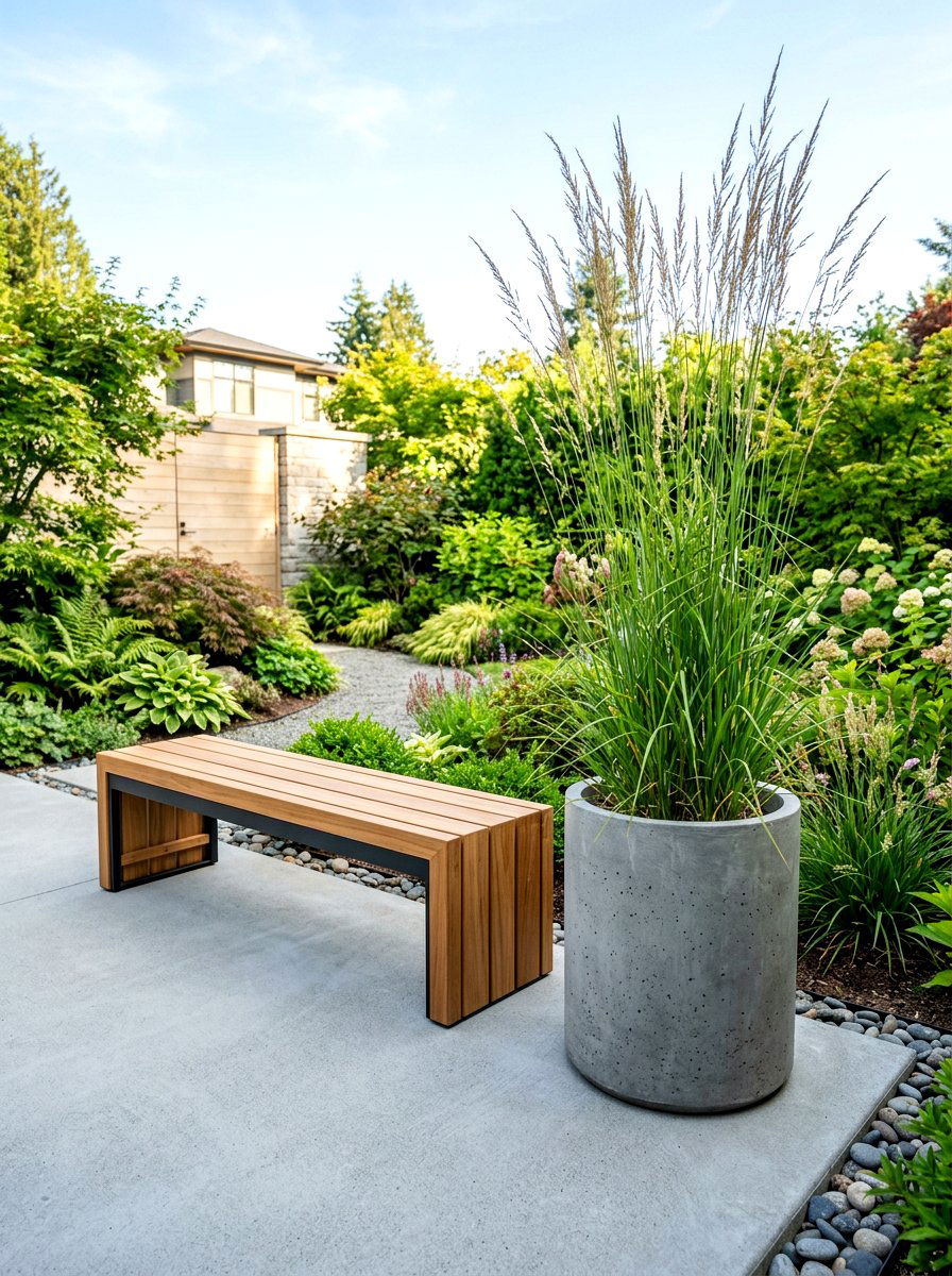 Minimalist Patio Bench - 25 Spring Outdoor Bench Decor Ideas