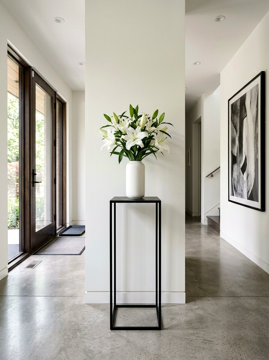 Minimalist Pedestal Stand - 25 Spring Flower Stand Ideas