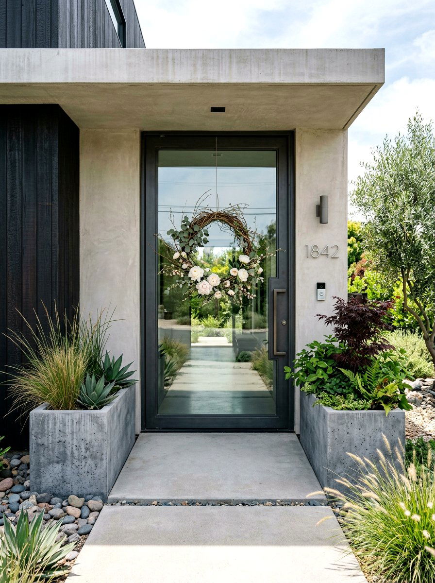 Minimalist Peony Branch Wreath - 25 Spring Peony Wreath Ideas