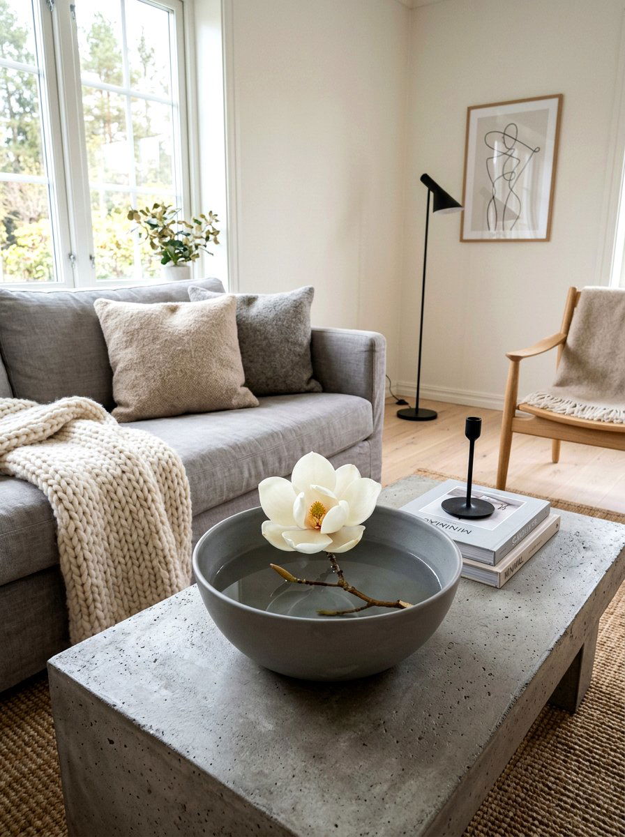 Minimalist Single Stem Bowl - 25 Spring Flower Bowl Ideas