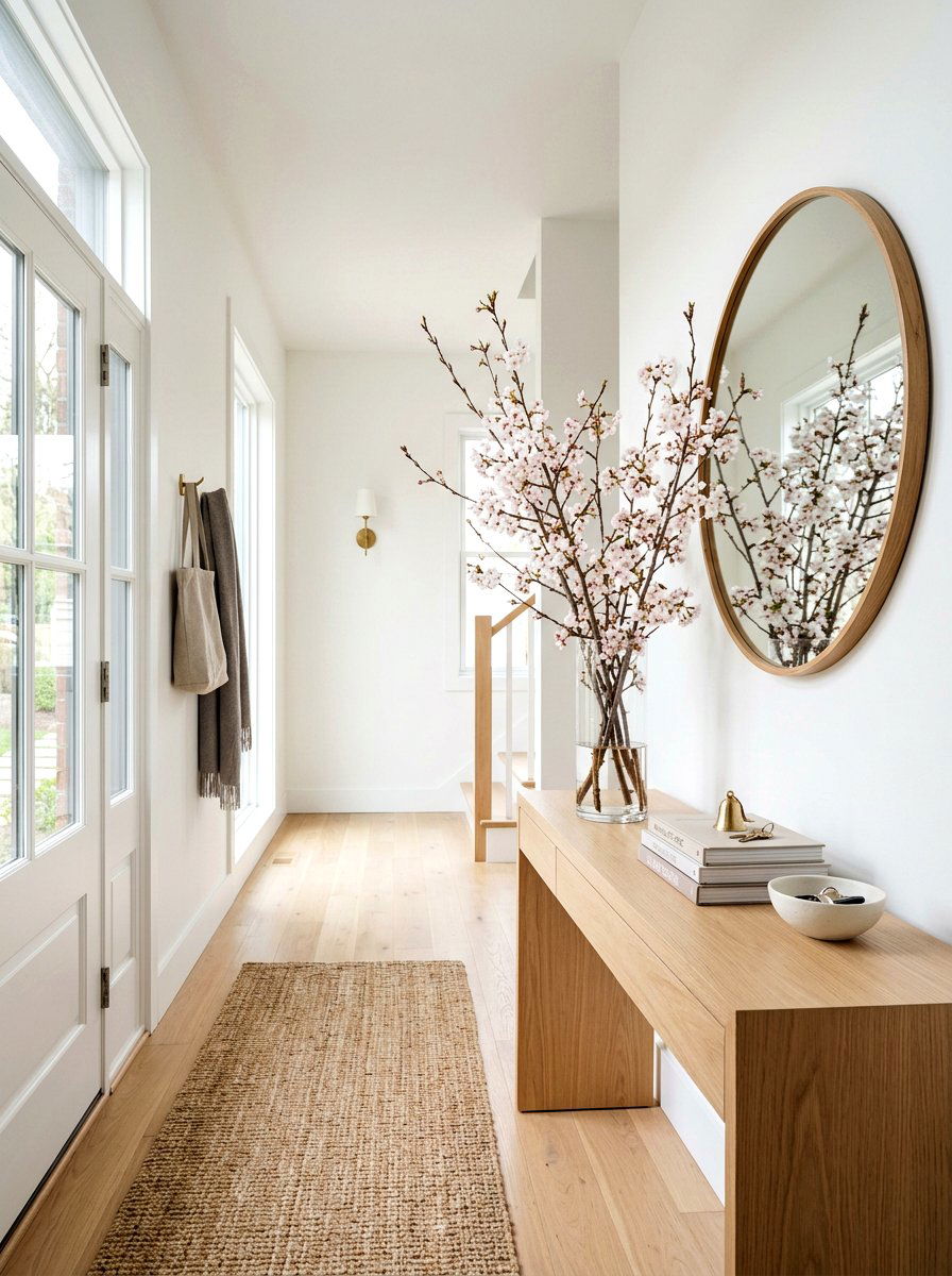 Minimalist Spring Entryway - 25 Spring Entryway Table Decor Ideas