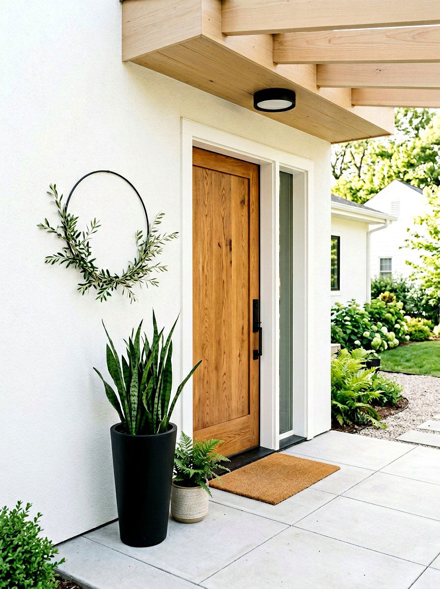 Minimalist Spring Porch - 25 Spring Front Door Decor Ideas