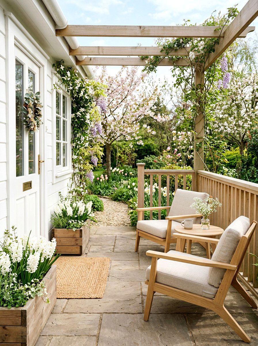 Minimalist Spring Porch - 25 Spring Scandinavian Decor Ideas