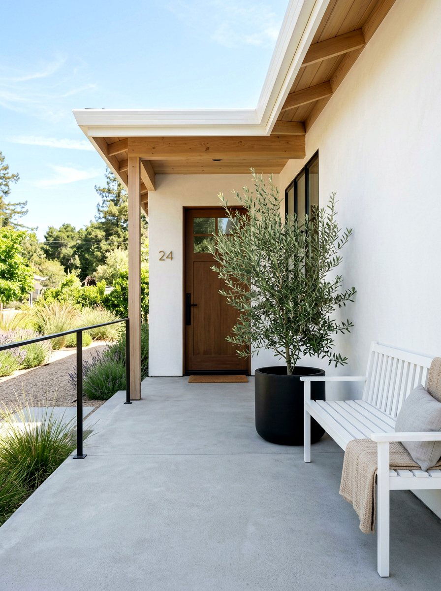 Minimalist Spring Porch - 25 Front Porch Spring Decor Ideas