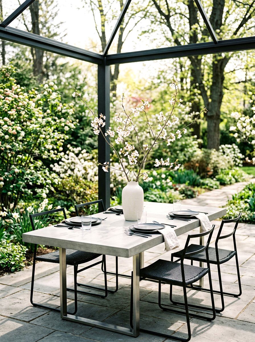 Minimalist Spring Table - 25 Spring Gazebo Table Decor Ideas
