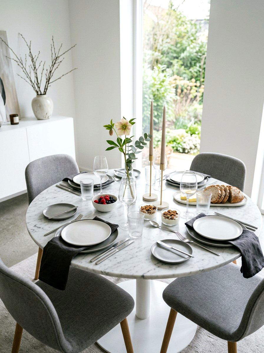 Minimalist Spring Table - 25 Spring Brunch Table Ideas