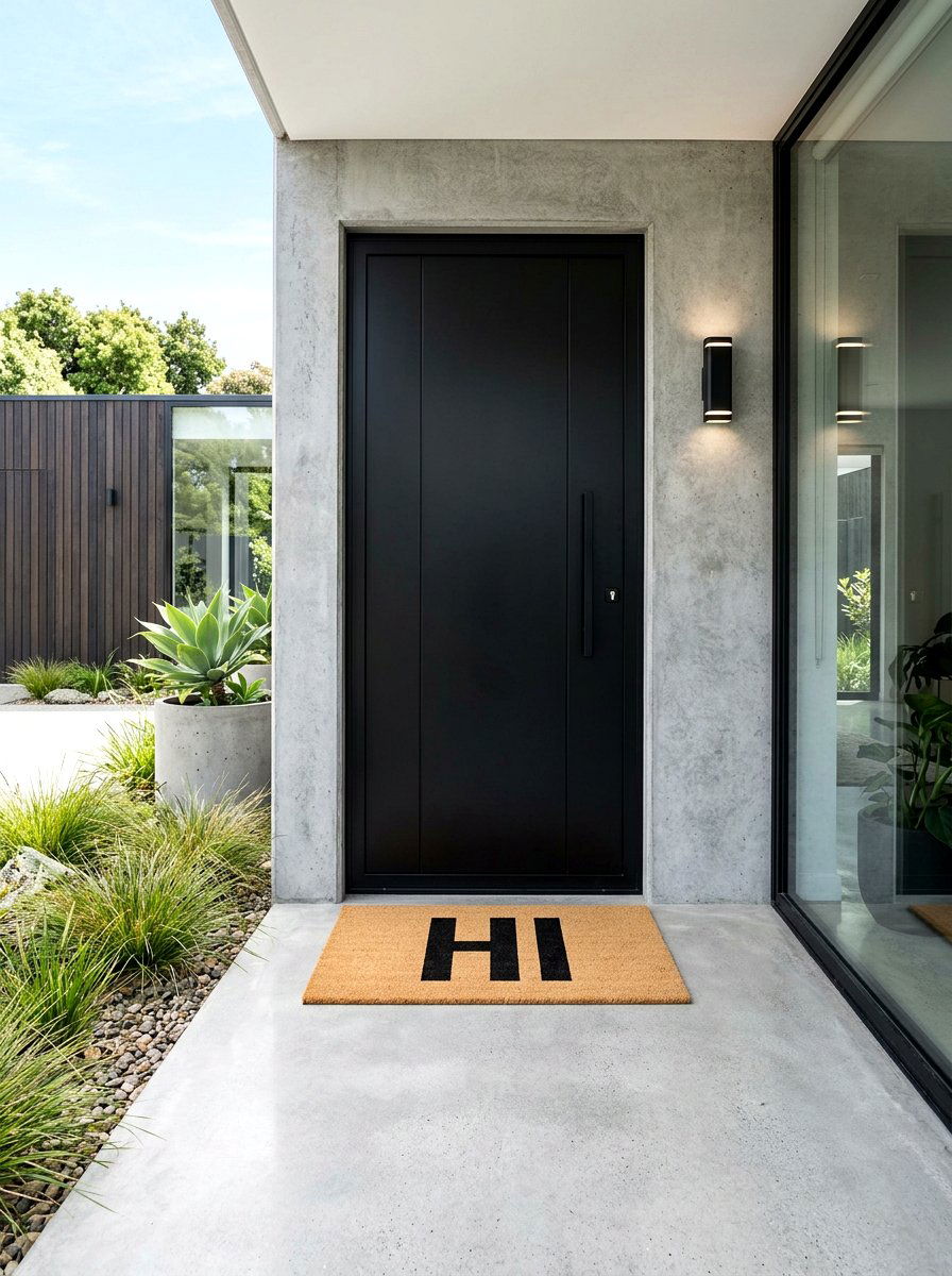 Minimalist Text Doormat - 25 Spring Doormat Ideas