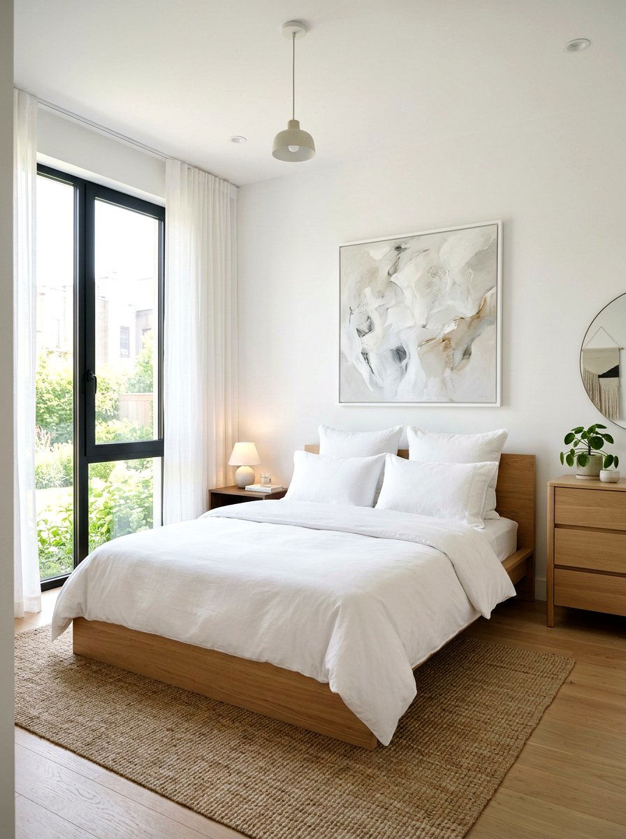 Minimalist White Bedding - 25 Spring Bedding Ideas