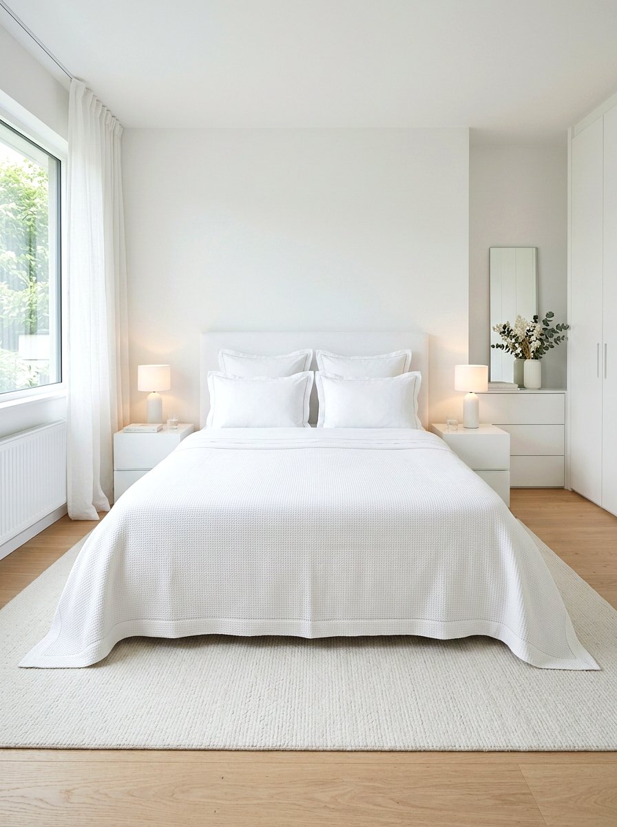 Minimalist White Cotton Blanket - 25 Spring Cotton Throw Ideas