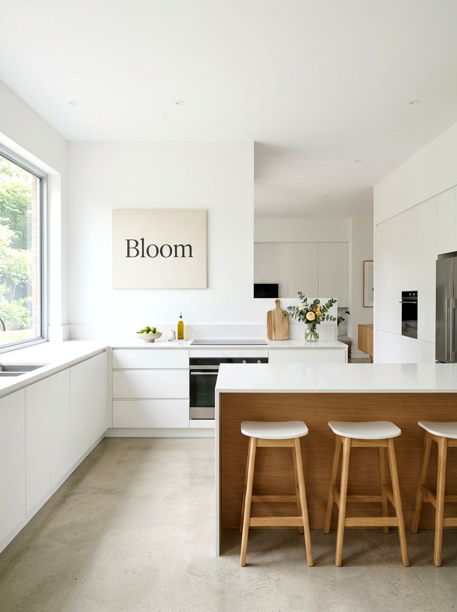 Minimalist White Kitchen - 25 Spring Kitchen Sign Ideas