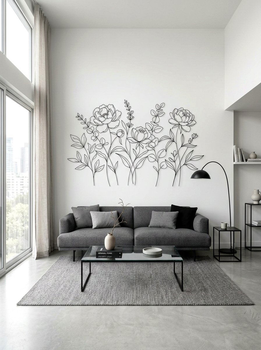 Minimalist Wire Art - 25 Spring Wall Decor Ideas