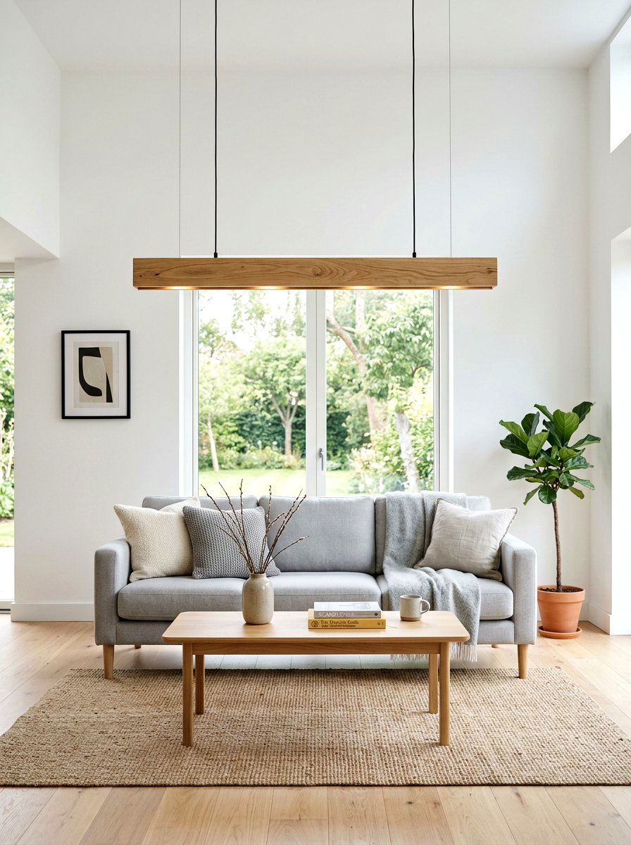 Minimalist Wood Hanging Light - 25 Spring Swag Light Ideas