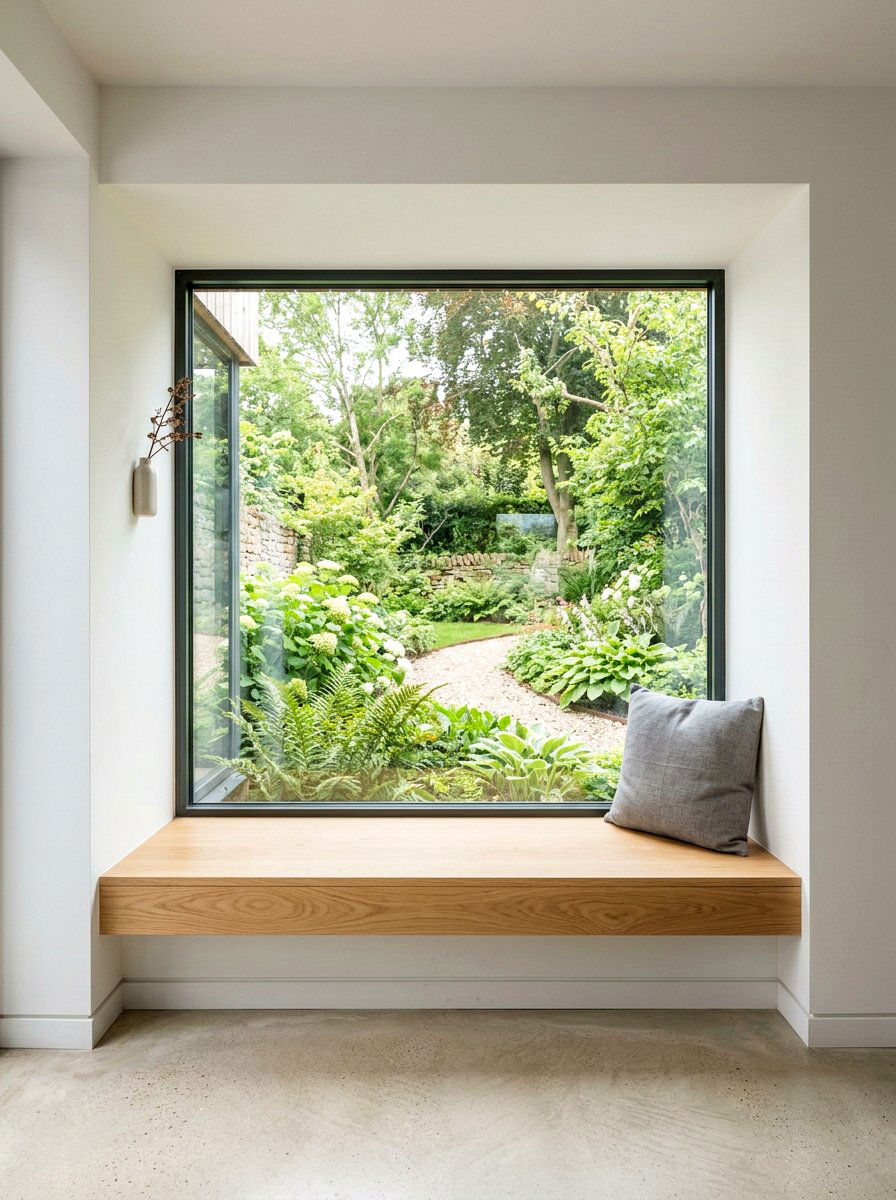 Minimalist Wood Ledge - 25 Spring Window Seat Decor Ideas