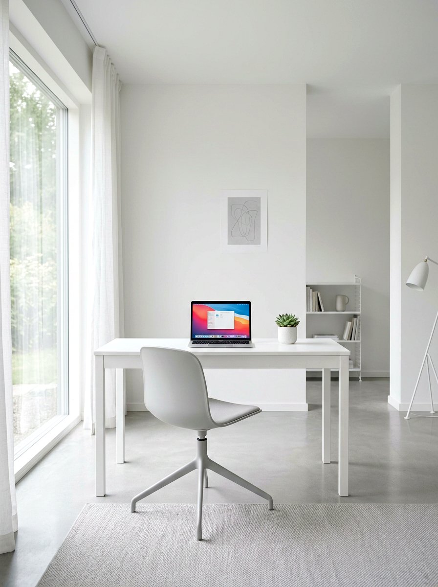 Minimalist Workspace - 25 Spring Home Office Decor Ideas