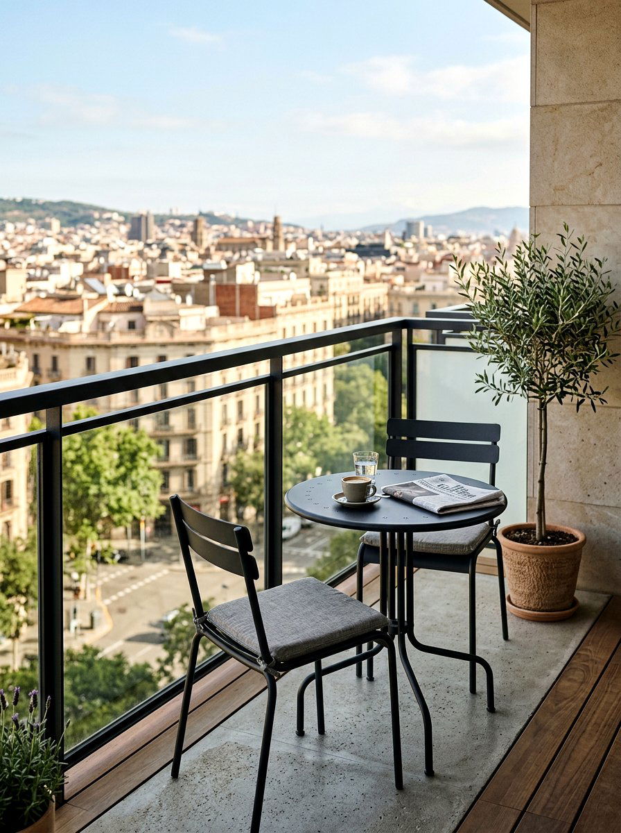 Minimalist bistro set - 25 Spring Outdoor Dining Table Ideas