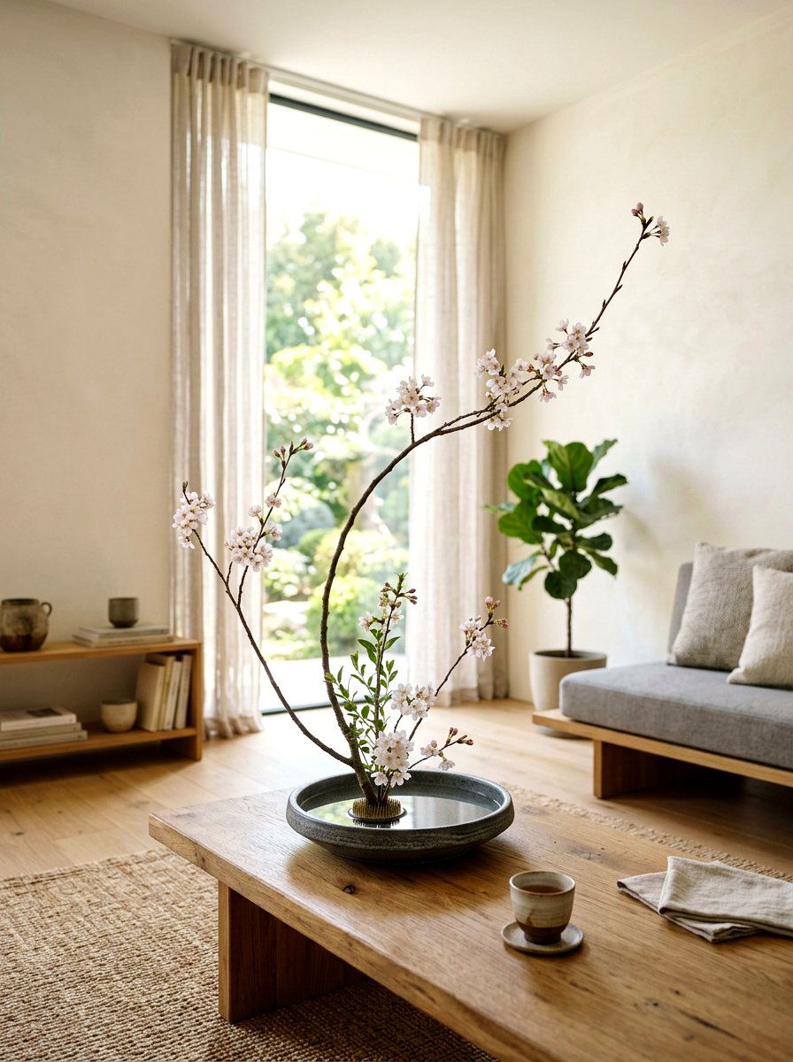 Minimalist cherry blossom ikebana - 25 Spring Cherry Blossom Arrangement Ideas