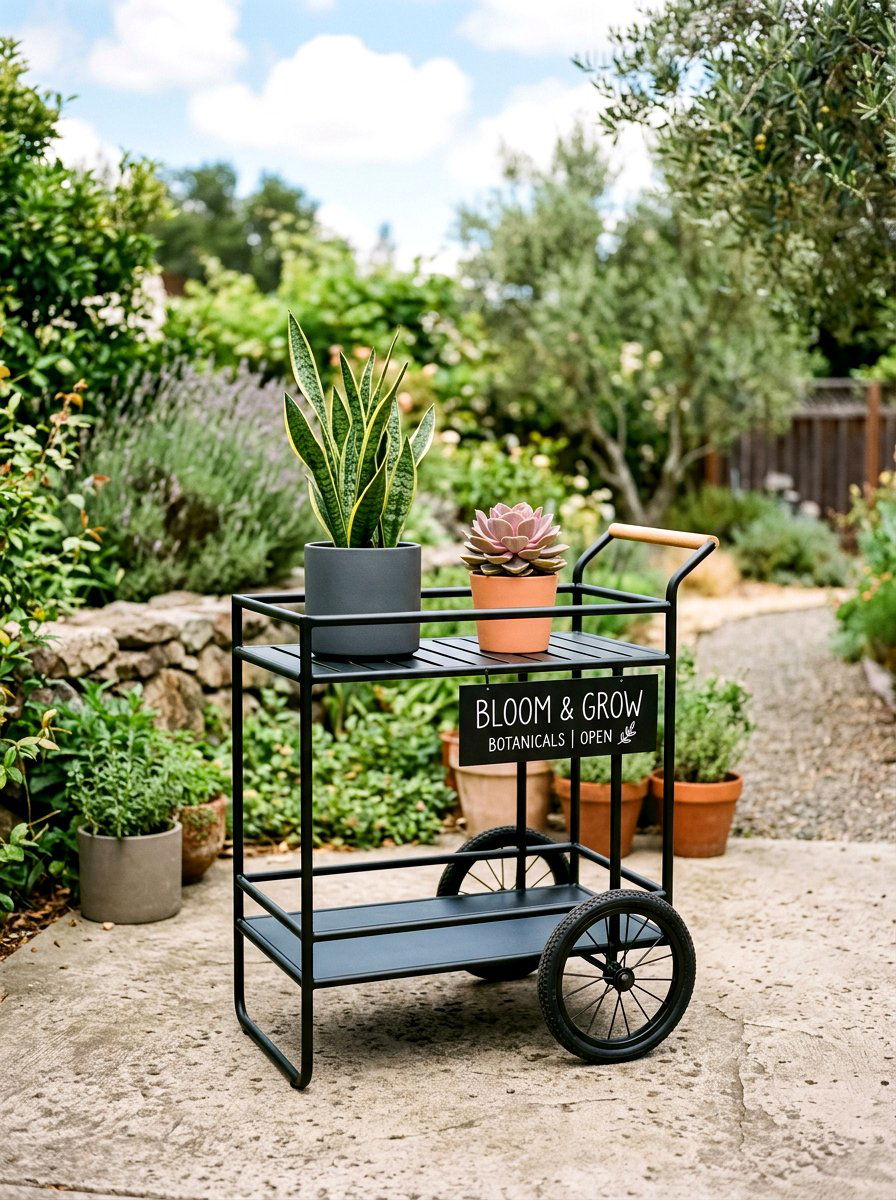 Minimalist flower cart setup - 25 Spring Flower Cart Decor Ideas