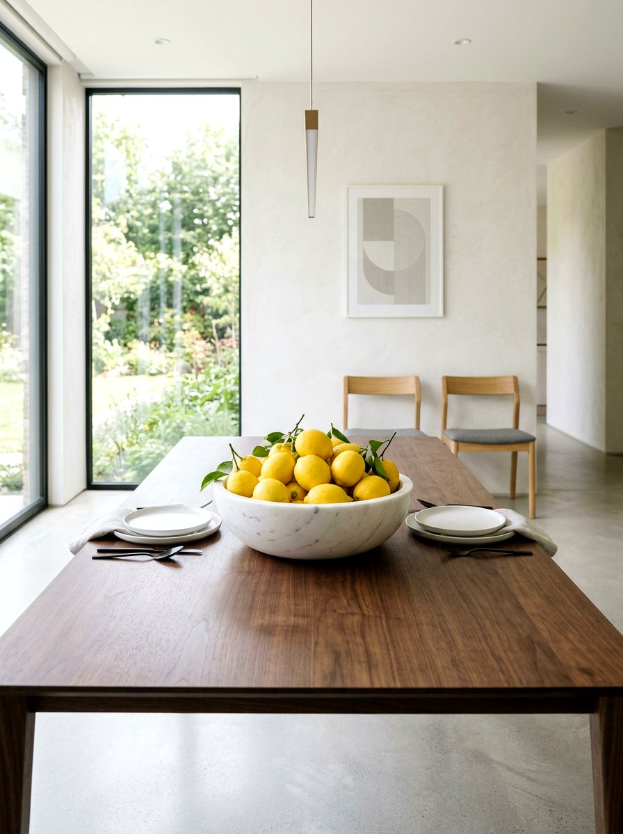 Minimalist lemon bowl centerpiece - 25 Spring Lemon Centerpiece Ideas