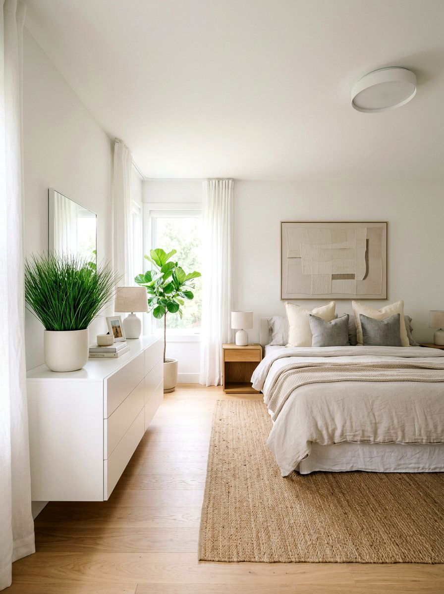 Minimalist white grass planter - 25 Spring Wheat Grass Decor Ideas