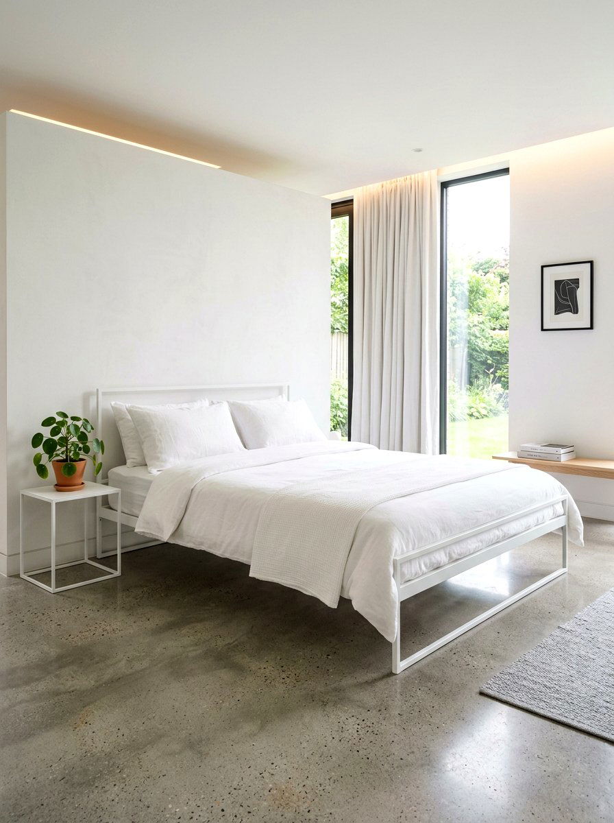 Minimalist white metal bed - 25 Spring Four Poster Bed Decor Ideas