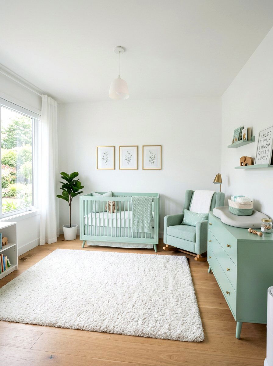 Mint Green Baby Nursery - 25 Spring Baby Room Decor Ideas