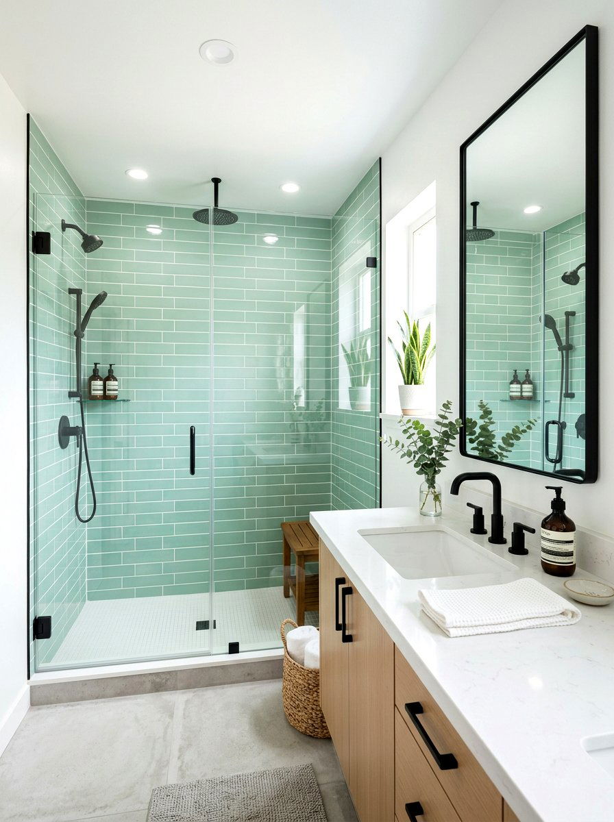 Mint Green Bathroom Tile - 25 Spring Mint Green Decor Ideas