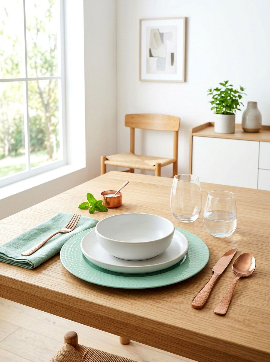 Mint Green Charger Plate - 25 Spring Charger Plate Ideas