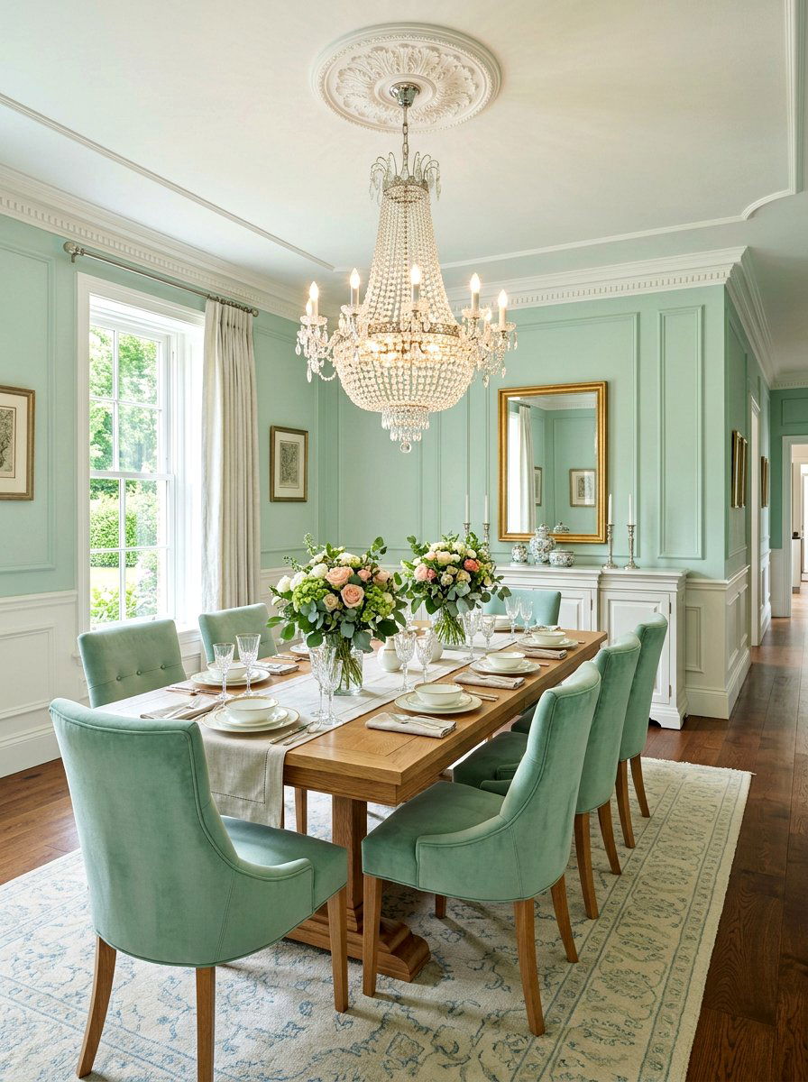 Mint Green Dining Room - 25 Spring Mint Green Decor Ideas