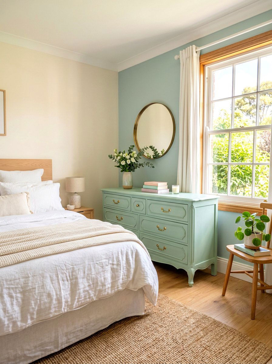 Mint Green Dresser - 25 Spring Distressed Furniture Ideas