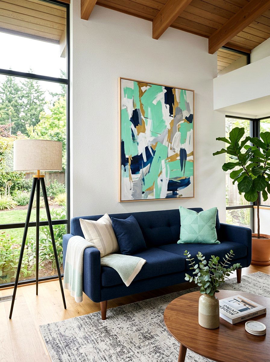 Mint Green Geometric Pillow - 25 Spring Throw Pillow Ideas